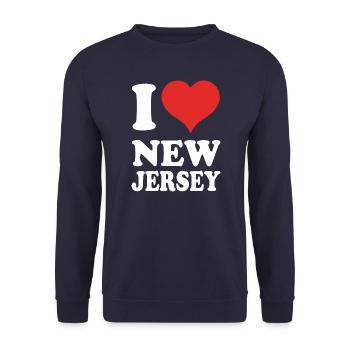 New Jersey - Unisex Sweatshirt - navy - Front - Alina (178cm) & Michal (187cm)