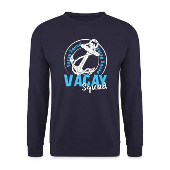 Vacay Squad Familienurlaub - Unisex Pullover - Navy - Vorne - Alina (178cm) & Michal (187cm)