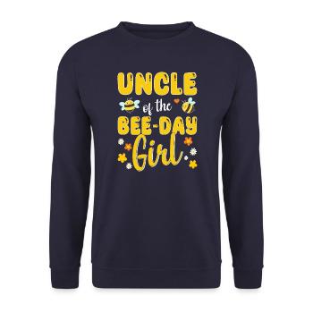 Onkel des Bee Day Mädchens Geburtstag - Unisex Pullover - Navy - Vorne - Alina (178cm) & Michal (187cm)