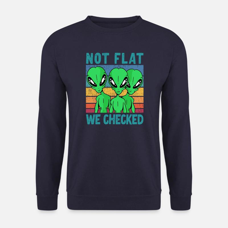 Not Flat We Checked - Unisex Sweatshirt - navy