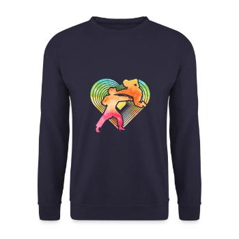 Karaté - Sweat-shirt Unisexe - marine - Devant - Alina (178cm) & Michal (187cm)