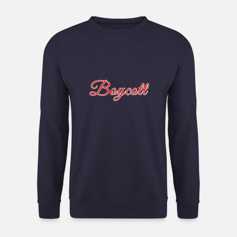 Red Stylized Boycott - Unisex Sweatshirt - navy