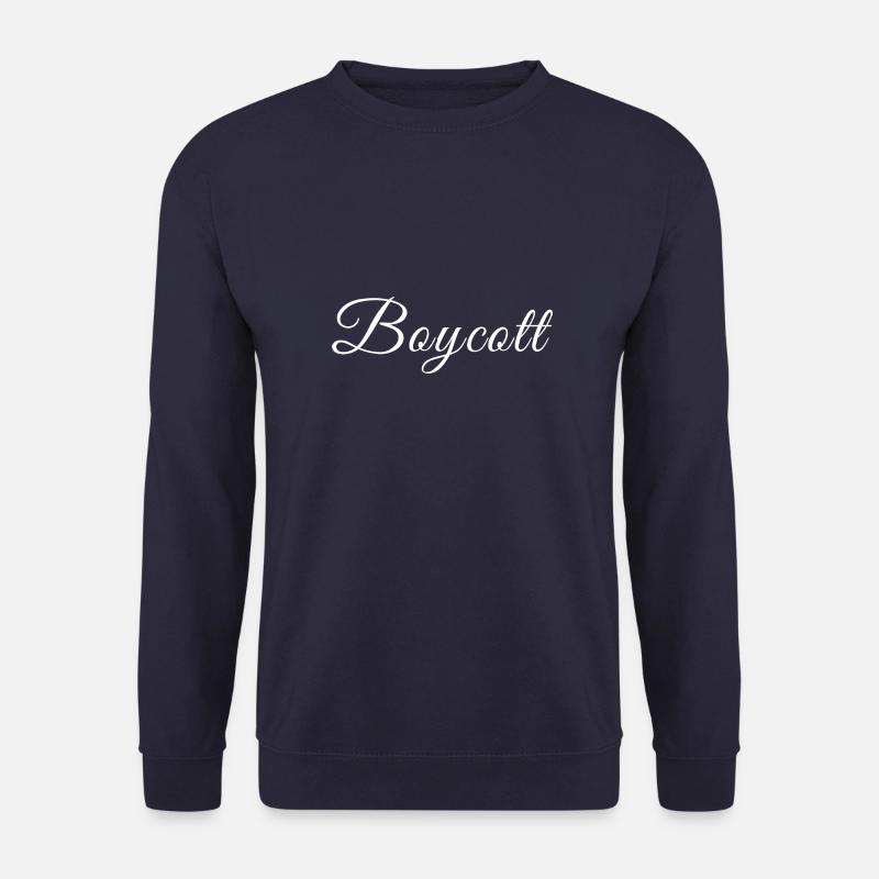 Weißer stilisierter Boykott - Unisex Pullover - Navy
