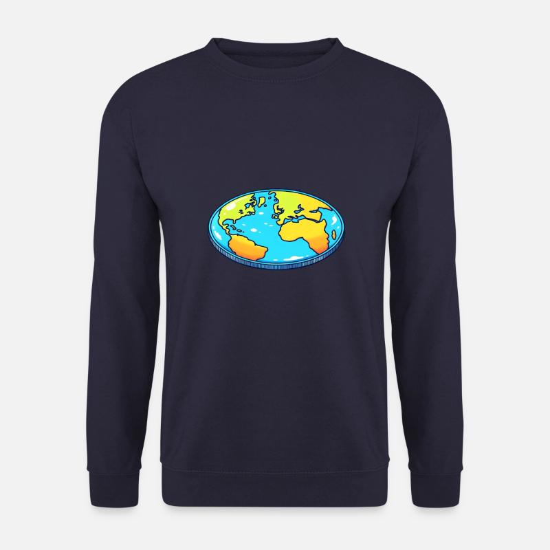 Funny Bat Flat Earth Fun - Unisex Sweatshirt - navy