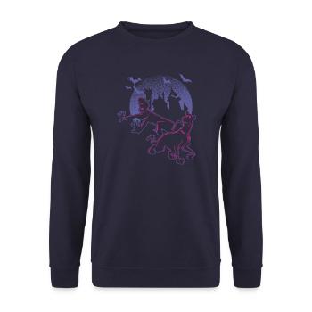 Scooby-Doo Mystery Halloween With Scooby & Shaggy - Unisex Sweatshirt - navy - Front - Alina (178cm) & Michal (187cm)