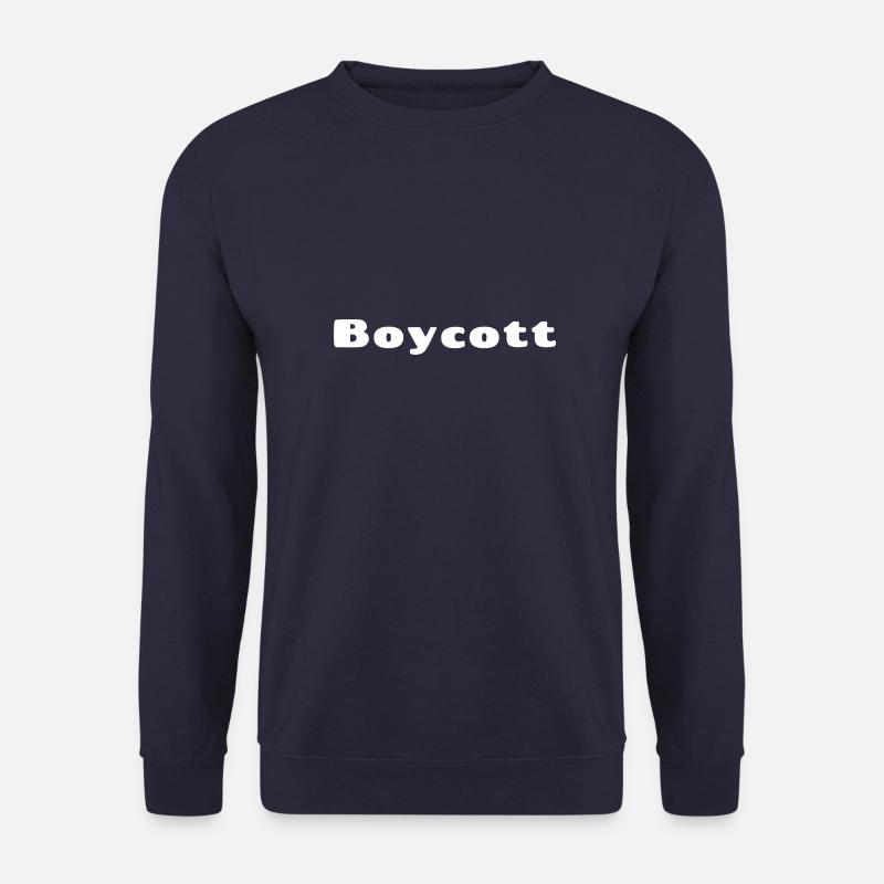 Boykott 1 Weiß - Unisex Pullover - Navy