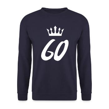 60 Number crown - Unisex Sweatshirt - navy - Front - Alina (178cm) & Michal (187cm)