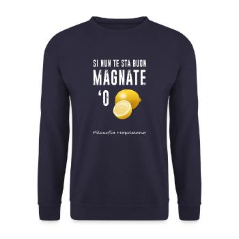 Magnate 'ou Lemon - Sweat-shirt Unisexe - marine - Devant - Alina (178cm) & Michal (187cm)