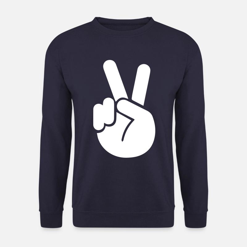 Hand Peace - Unisex Pullover - Navy