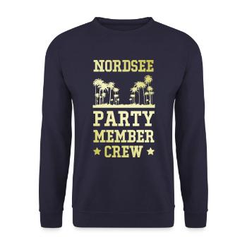 Nordsee Party Crew - Unisex Pullover - Navy - Vorne - Alina (178cm) & Michal (187cm)