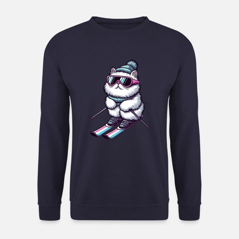 Persian Cat Skier Winter Magic - Unisex Sweatshirt - navy