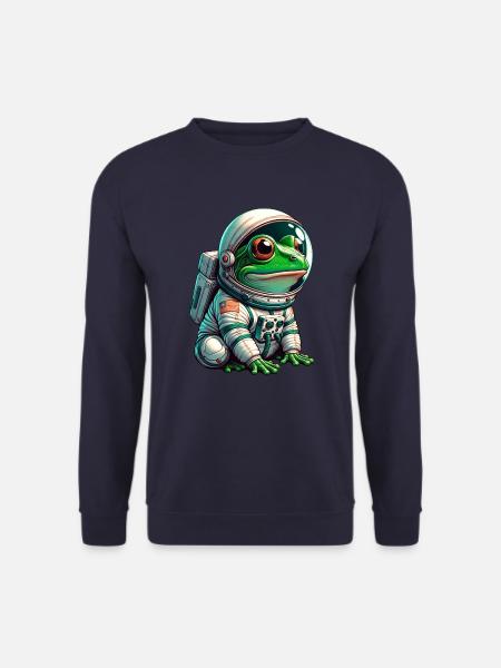 Frosch Astronaut im Weltall - Unisex Pullover - Navy