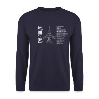 Super Hornet - Unisex Sweatshirt - navy - Front - Alina (178cm) & Michal (187cm)