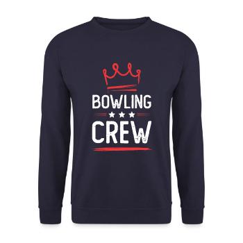 Bowling Crew - Unisex Sweatshirt - navy - Front - Alina (178cm) & Michal (187cm)