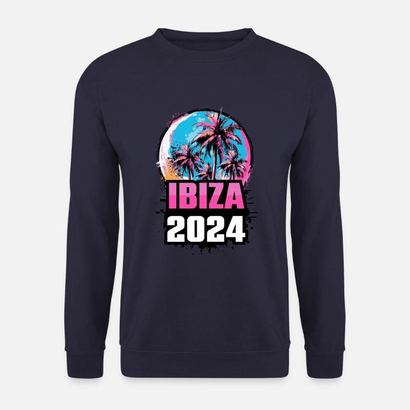 Ibiza 2024 Palm Trees - Unisex Sweatshirt - navy