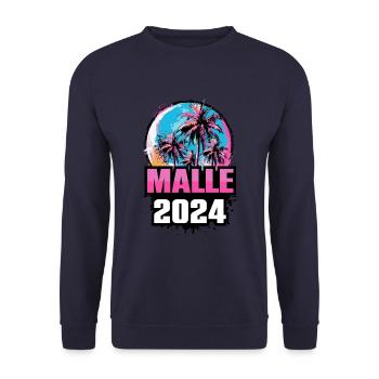 Malle 2024 Palmiers - Sweat-shirt Unisexe - marine - Devant - Alina (178cm) & Michal (187cm)