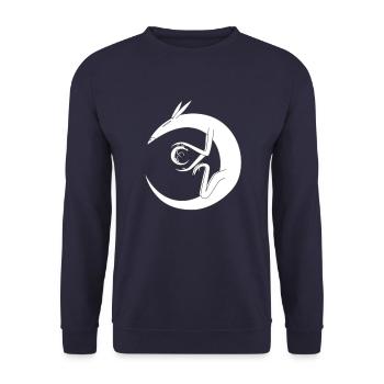 Rat Abstract Art Gift Idea Animals logo - Unisex Sweatshirt - navy - Front - Alina (178cm) & Michal (187cm)