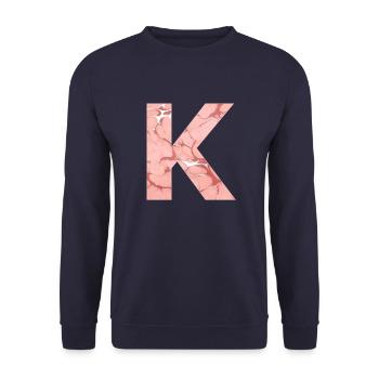 k 225 - Unisex Pullover - Navy - Vorne - Alina (178cm) & Michal (187cm)