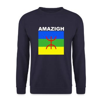 Amazigh - Unisex Pullover - Navy - Vorne - Alina (178cm) & Michal (187cm)