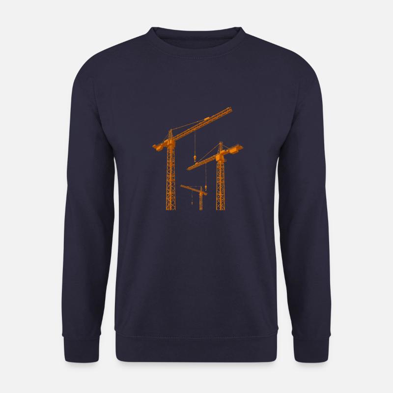 Construction cranes, construction site, industry - Unisex Sweatshirt - navy
