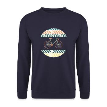 Cycling, Cycling, Biking, Cycling, bianche, - Unisex Sweatshirt - navy - Front - Alina (178cm) & Michal (187cm)