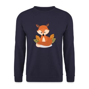 Fuchs - Unisex Pullover - Navy - Vorne - Alina (178cm) & Michal (187cm)