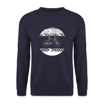 Fahrrad, Rad, Kreis, retro , vintage,rennrad - Unisex Pullover - Navy - Vorne - Alina (178cm) & Michal (187cm)