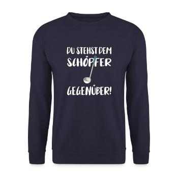 Vous faites face au Créateur - Sweat-shirt Unisexe - marine - Devant - Alina (178cm) & Michal (187cm)