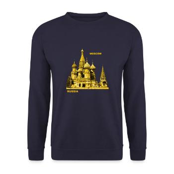 Moscow Moscow Russia Capital Cathedral City - Unisex Sweatshirt - navy - Front - Alina (178cm) & Michal (187cm)