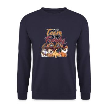 team family dog pirate bachelorette party puppy - Unisex Sweatshirt - navy - Front - Alina (178cm) & Michal (187cm)