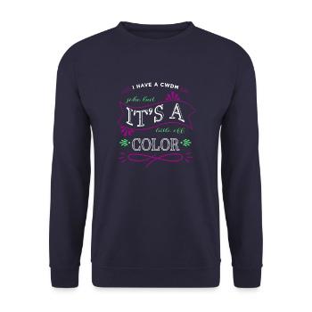 statement gamer hacking code happy hacker sayings - Unisex Pullover - Navy - Vorne - Alina (178cm) & Michal (187cm)