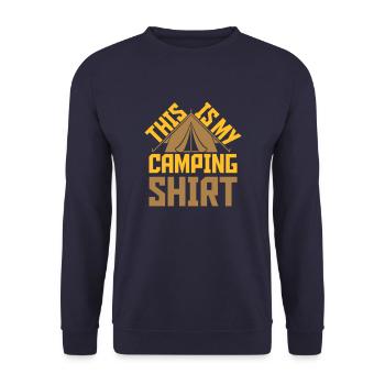 C’est mon camping - Sweat-shirt Unisexe - marine - Devant - Alina (178cm) & Michal (187cm)