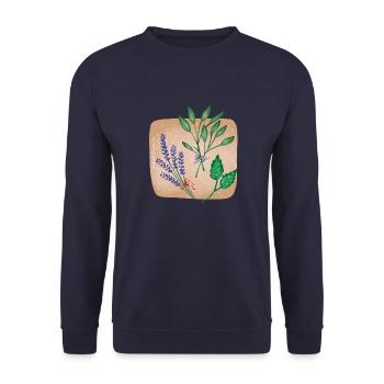 Herbs - Unisex Sweatshirt - navy - Front - Alina (178cm) & Michal (187cm)
