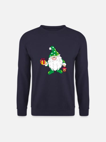 Nordischer Zwerg mit Geschenk - Unisex Pullover - Navy