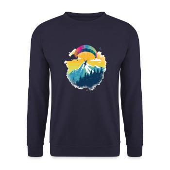 Paragliding Marco - Unisex Sweatshirt - navy - Front - Alina (178cm) & Michal (187cm)