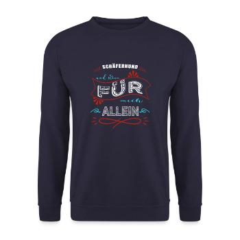 boxer spruch weihnachten weißweinschorle - Unisex Pullover - Navy - Vorne - Alina (178cm) & Michal (187cm)