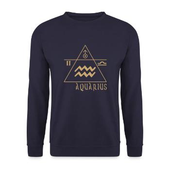 Verseau - Sweat-shirt Unisexe - marine - Devant - Alina (178cm) & Michal (187cm)