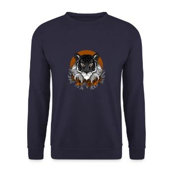 Tigre - Sweat-shirt Unisexe - marine - Devant - Alina (178cm) & Michal (187cm)