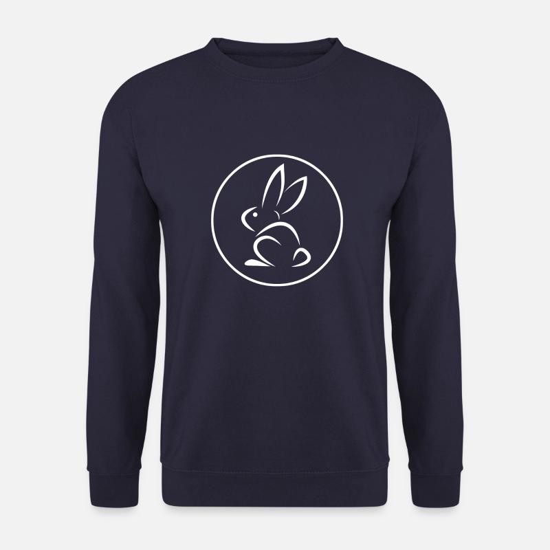 Lapin blanc, logo lapin - Sweat-shirt Unisexe - marine