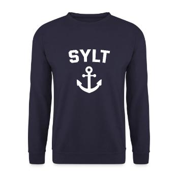 Sylt - North Sea - Germany - Kampen - Island - Unisex Sweatshirt - navy - Front - Alina (178cm) & Michal (187cm)