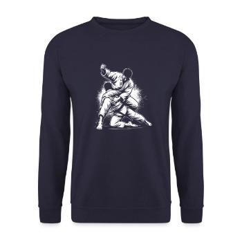 Judoka - Sweat-shirt Unisexe - marine - Devant - Alina (178cm) & Michal (187cm)