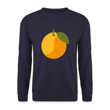 Orange - Unisex Sweatshirt - navy - Front - Alina (178cm) & Michal (187cm)