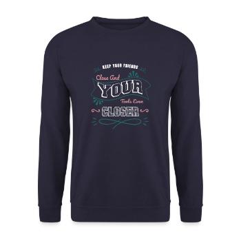 wrench a diesel mechanic funny sayings - Unisex Sweatshirt - navy - Front - Alina (178cm) & Michal (187cm)