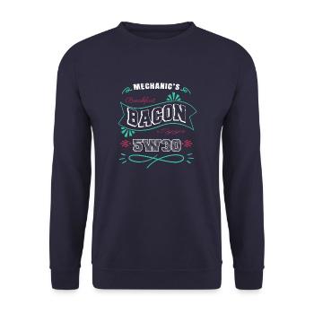 Baseball Hoodie Present Baseball Sweatshirt - Unisex Sweatshirt - navy - Front - Alina (178cm) & Michal (187cm)
