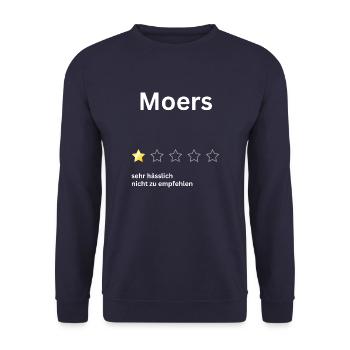 Moers 1star - Unisex Pullover - Navy - Vorne - Alina (178cm) & Michal (187cm)