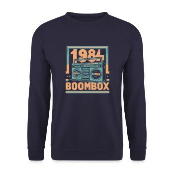 1984 boombox - Unisex Sweatshirt - navy - Front - Alina (178cm) & Michal (187cm)
