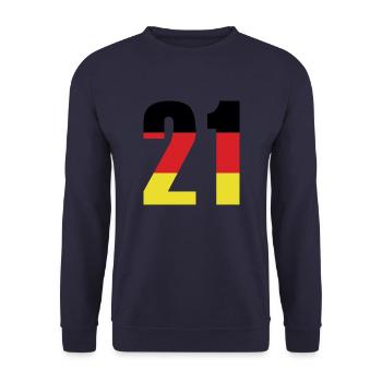 Maillot 21 Numéro Allemagne - Sweat-shirt Unisexe - marine - Devant - Alina (178cm) & Michal (187cm)
