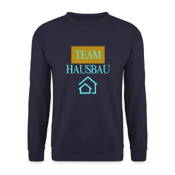 Team House Construction - Unisex Sweatshirt - navy - Front - Alina (178cm) & Michal (187cm)