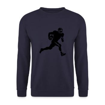 American Football Sport Silhouette - Unisex Pullover - Navy - Vorne - Alina (178cm) & Michal (187cm)