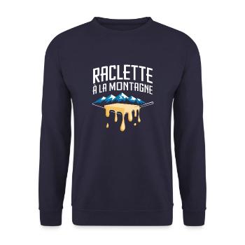 Raclette à la montagne - Sweat-shirt Unisexe - marine - Devant - Alina (178cm) & Michal (187cm)